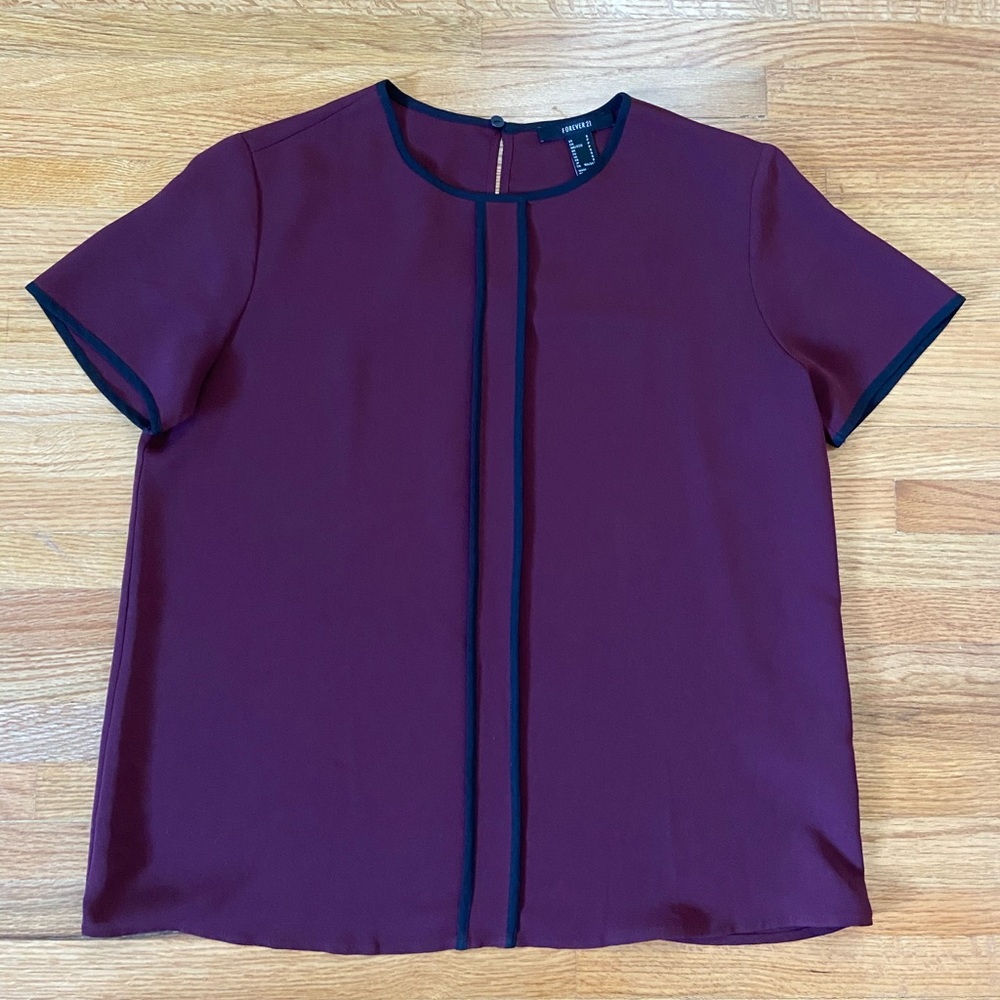 Forever 21 purple work blouse, size small